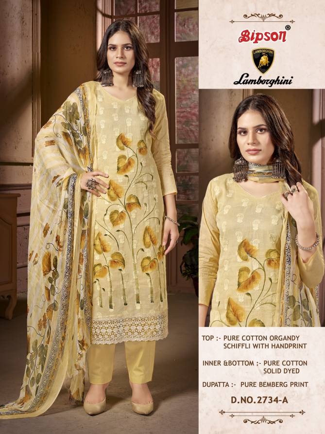 Lamborgini 2734 By Bipson Printed Cotton Non Catalog Dress Material Wholesale Online
